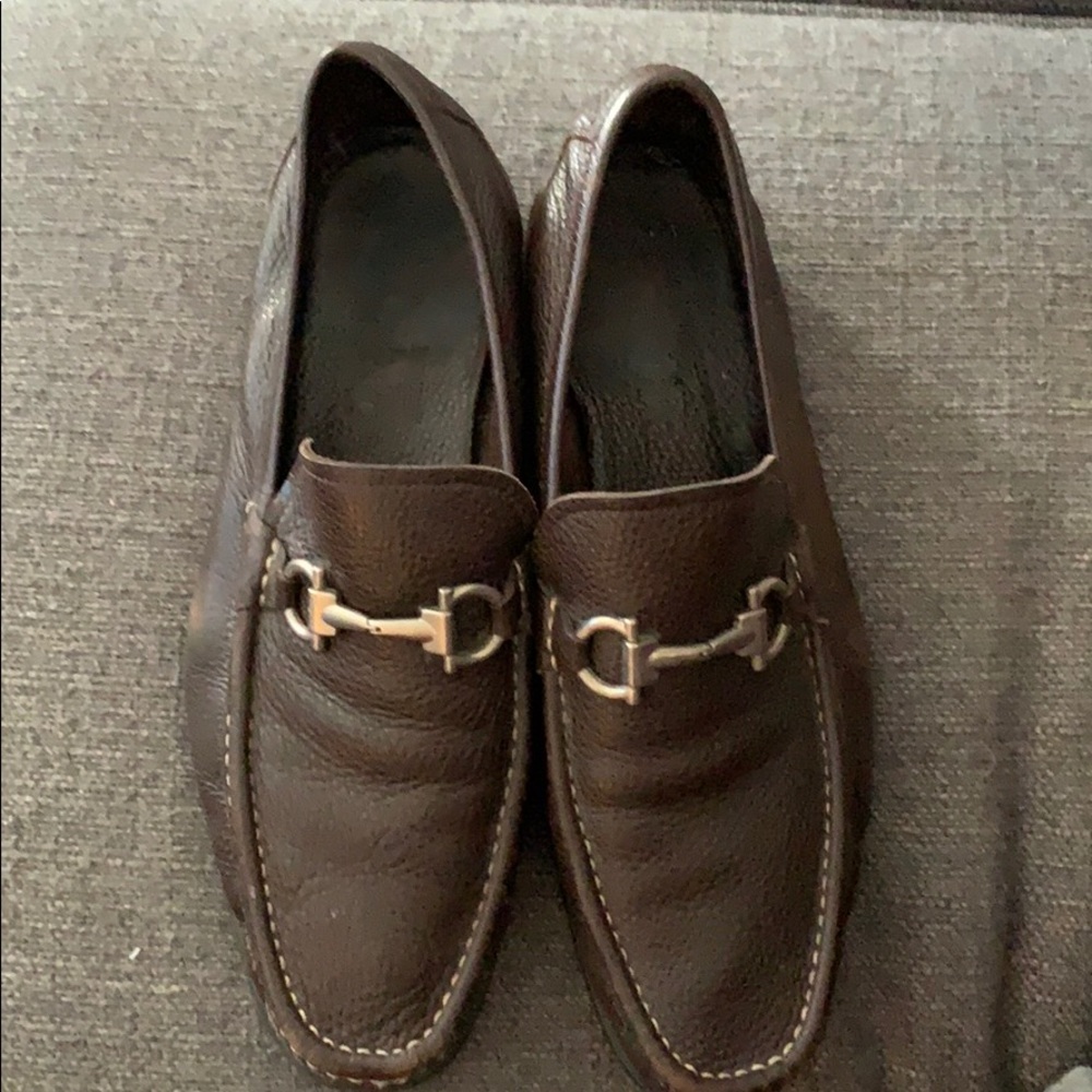 Authentic Salvatore Ferragamo Brown Loafers